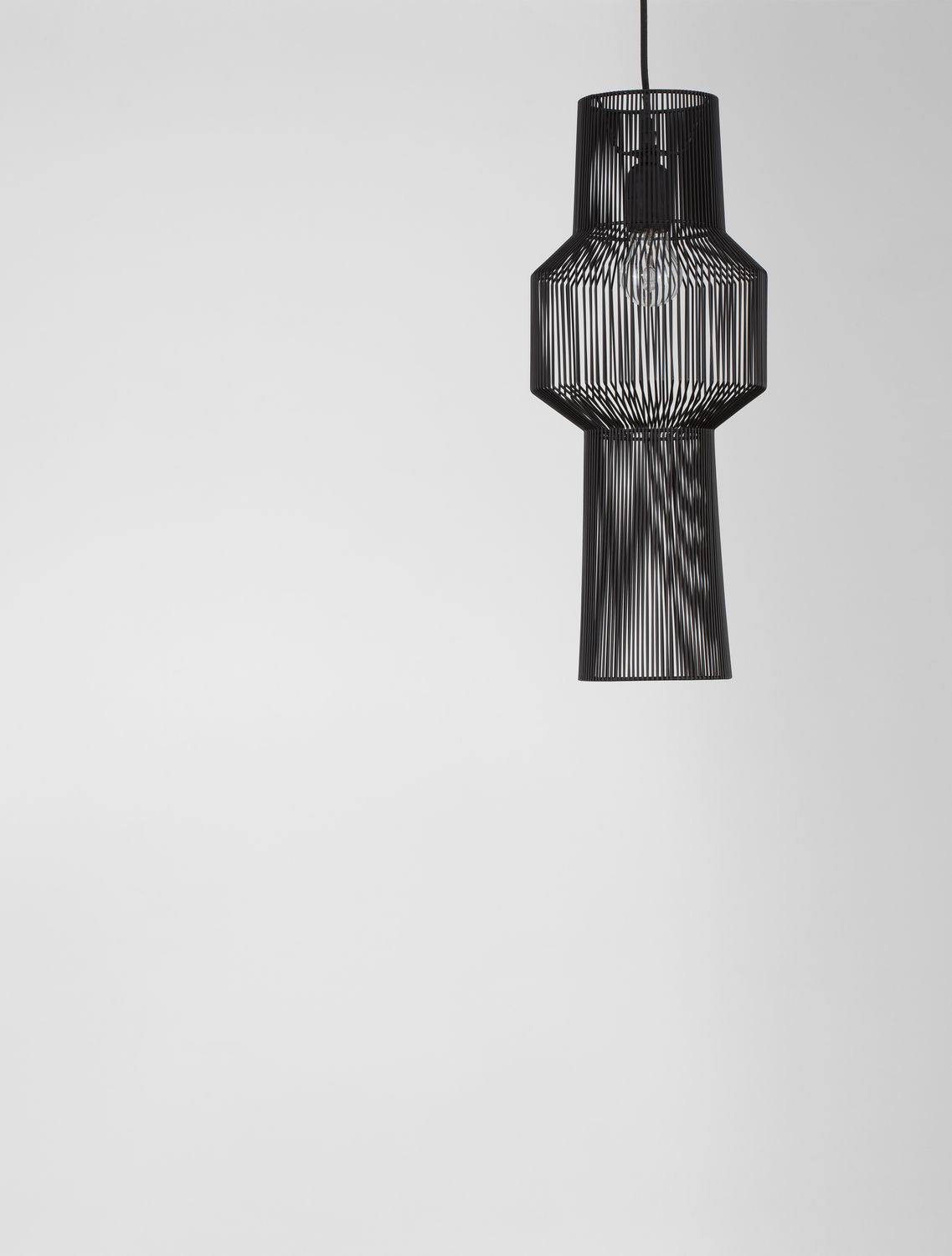 Suspension Bredo noire, H 195 cm