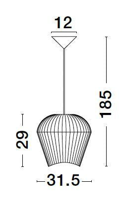 Suspension Bredo noire, H 185 cm (9586512)