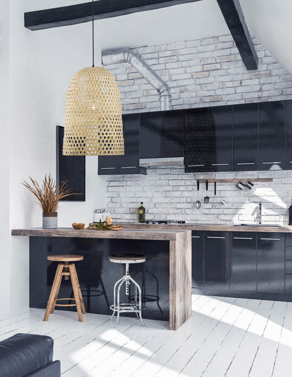 Suspension Aurora beige, rotin, H 250 cm (9586681)