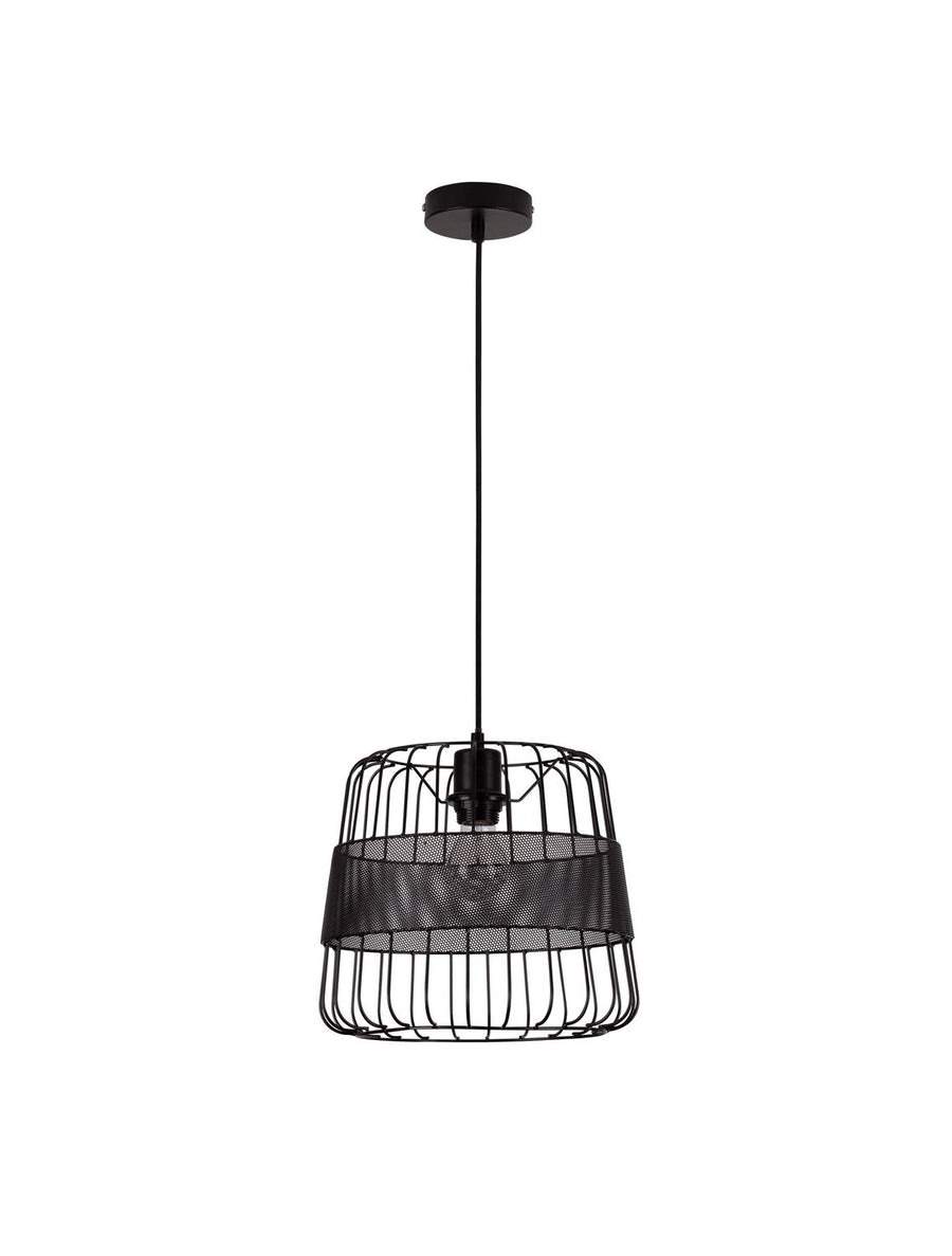 Suspension IAN noire, H 126 cm