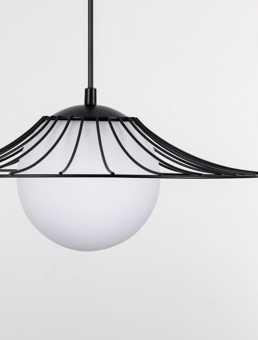Suspension FLY noire, verre