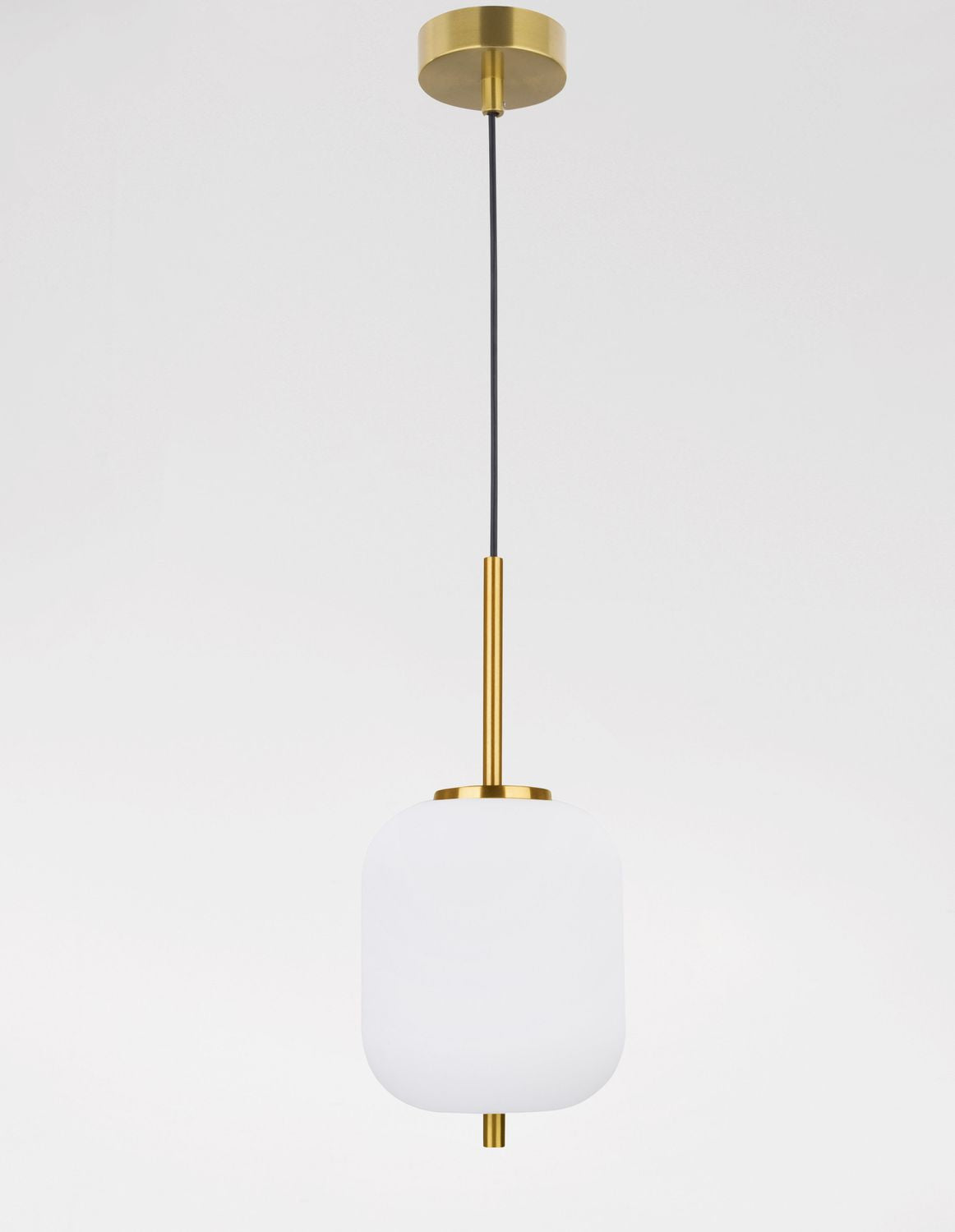 Suspension Lato dorée et blanche, verre (9624065)