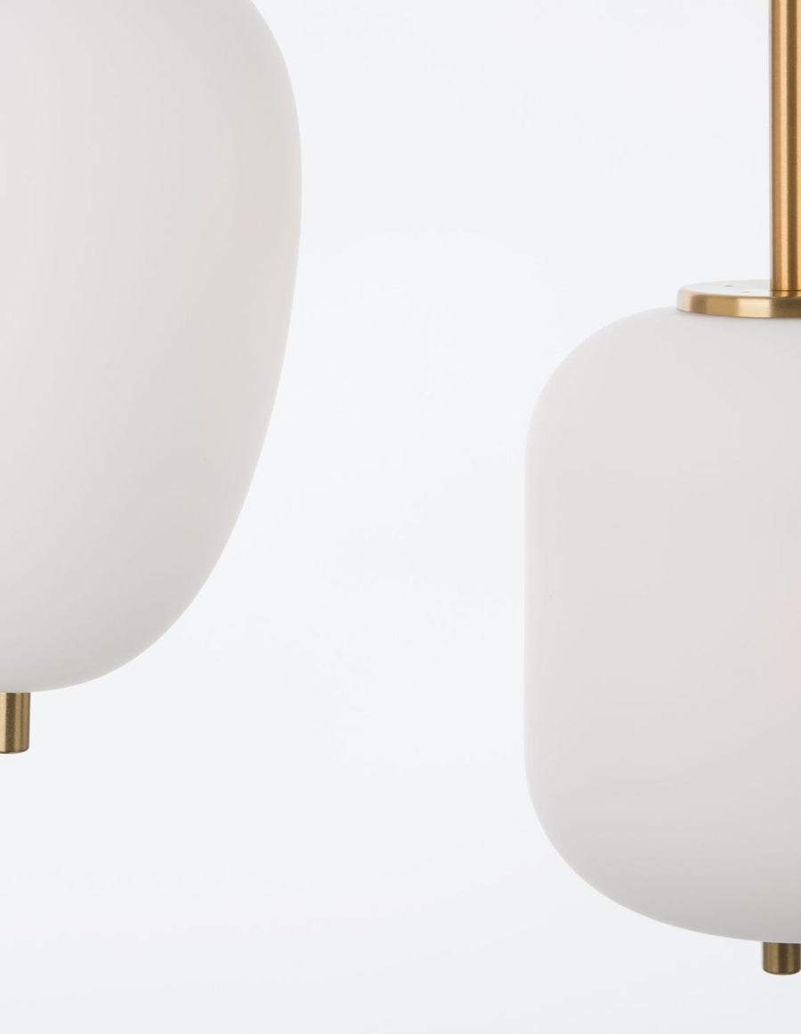 Suspension Lato 3 lumières dorée, verre (9624067)