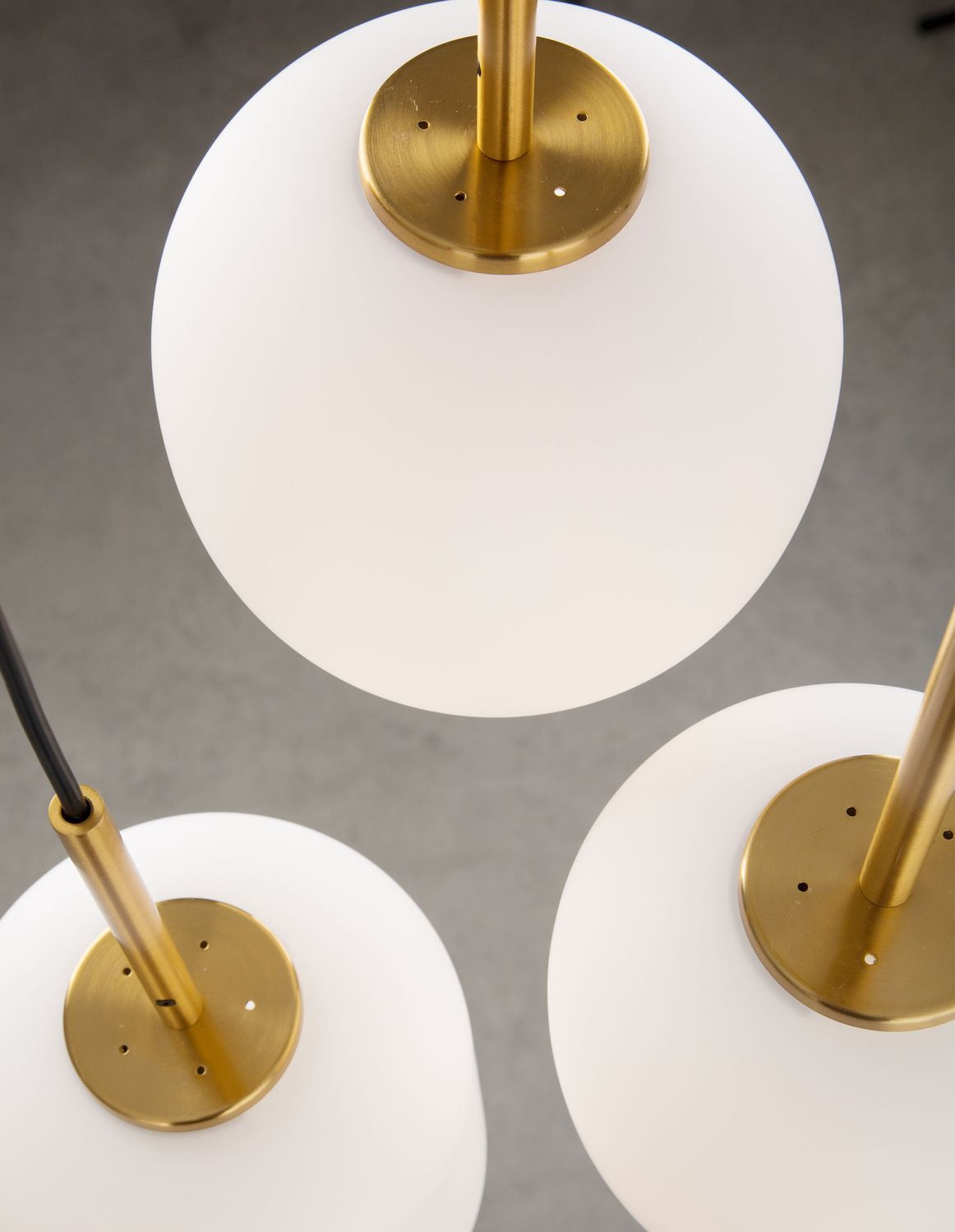 Suspension Lato 3 lumières dorée, verre (9624068)
