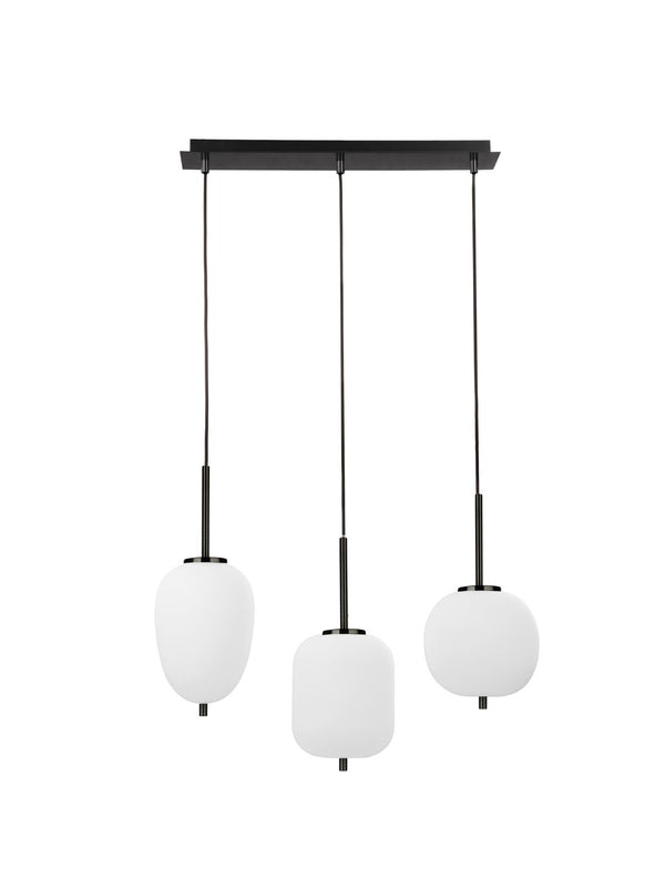 Suspension Lato 3 lumières noire, verre (9624099)