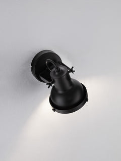 Applique murale Ruvi noire, H 21 cm