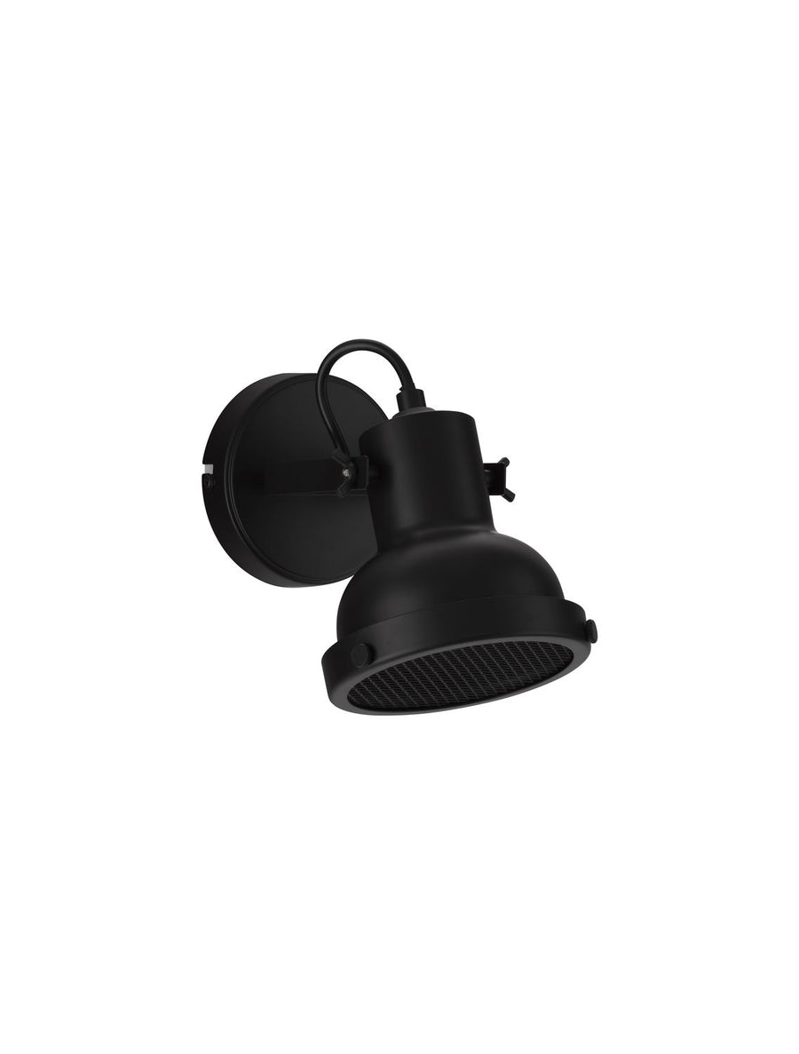 Applique murale Ruvi noire, H 21 cm