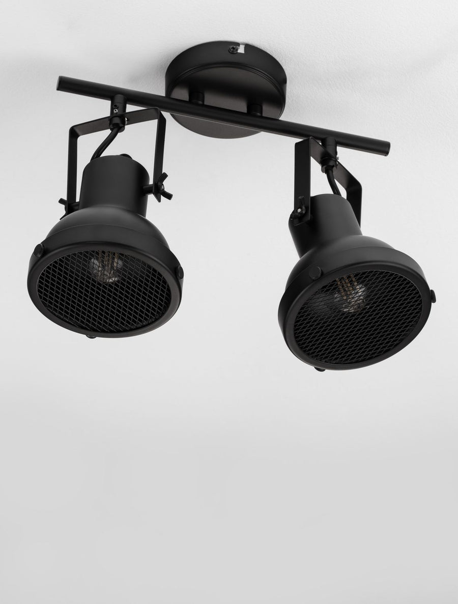 Plafonnier Ruvi 2 lumières noir