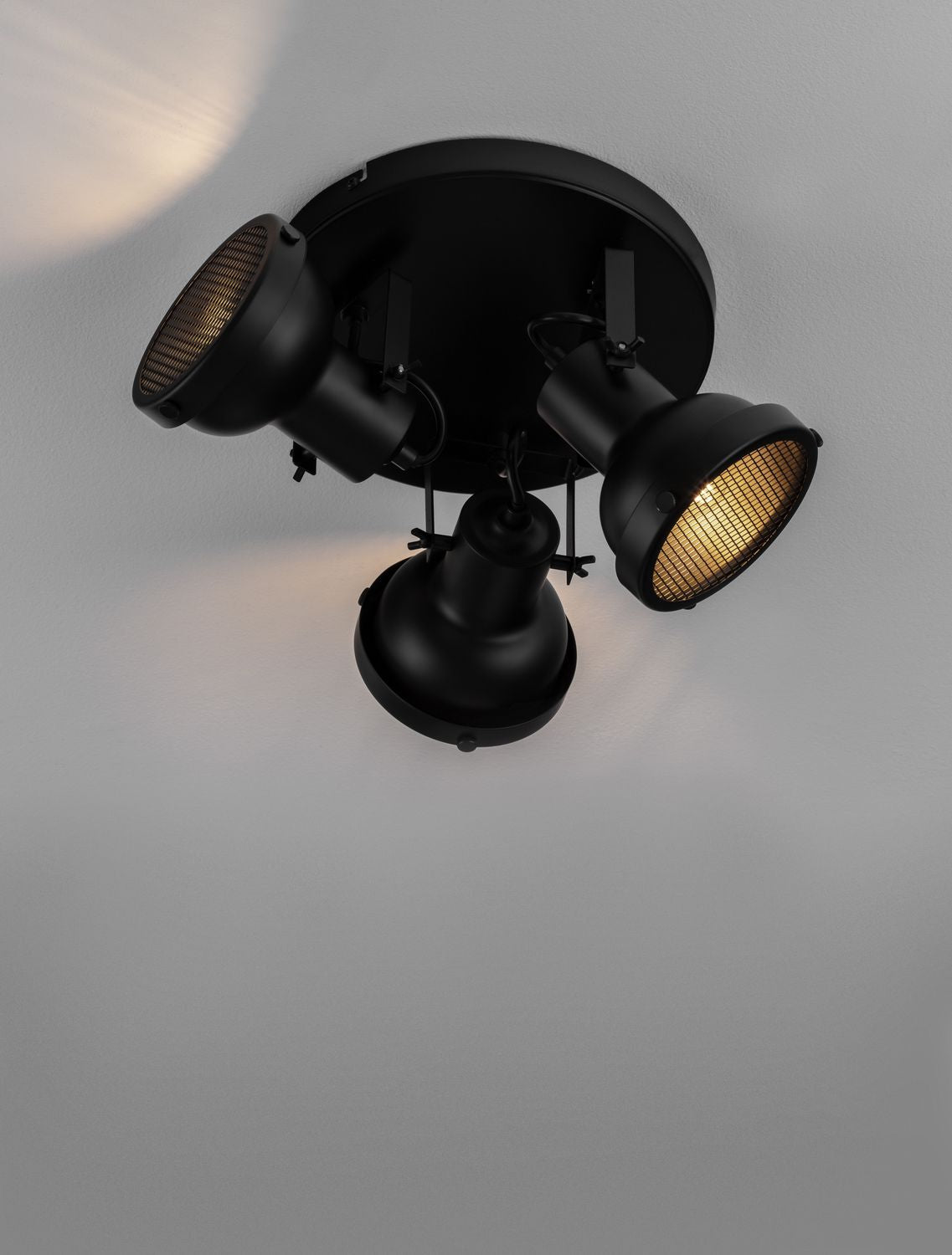 Plafonnier Ruvi 3 lumières noir