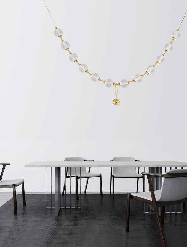 Suspension Brillante dorée, verre