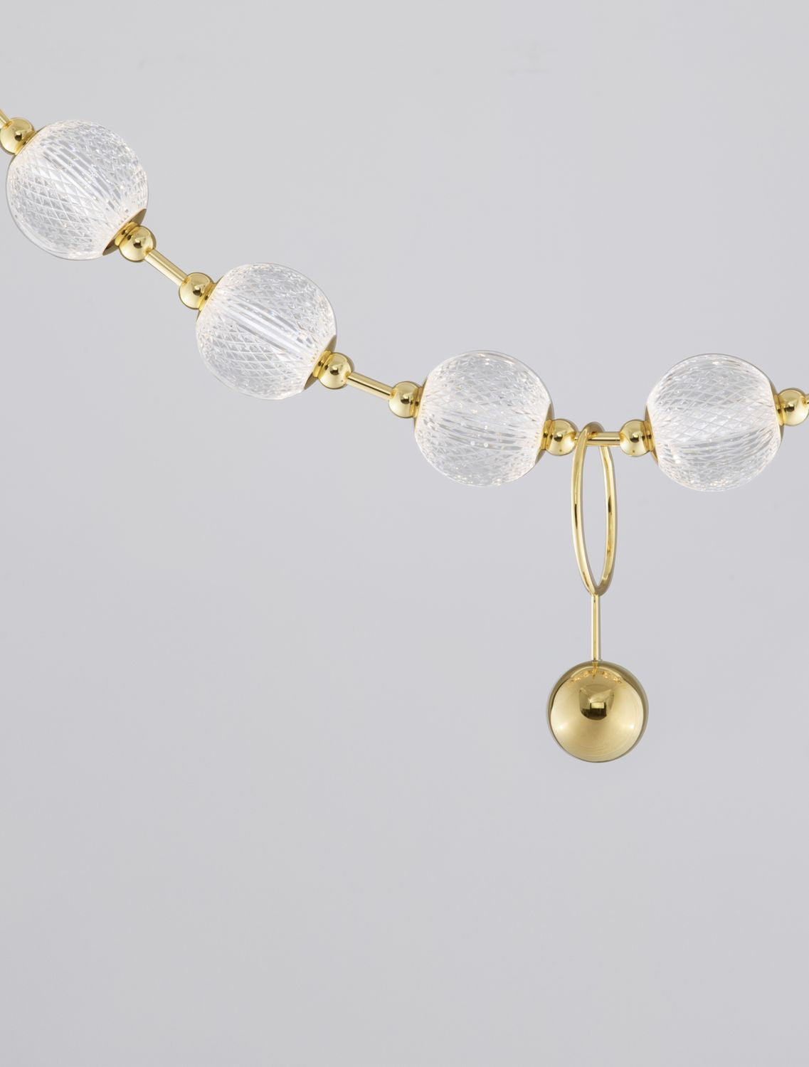 Suspension Brillante dorée, verre