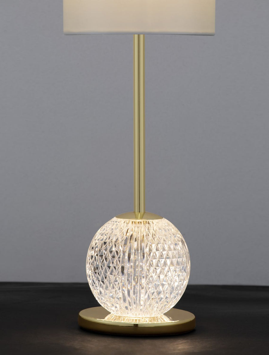 Lampe à poser Brille dorée, H 54 cm