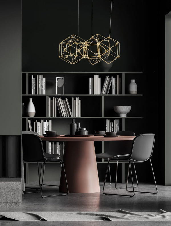 Suspension Nebula cuivrée, H 150 cm