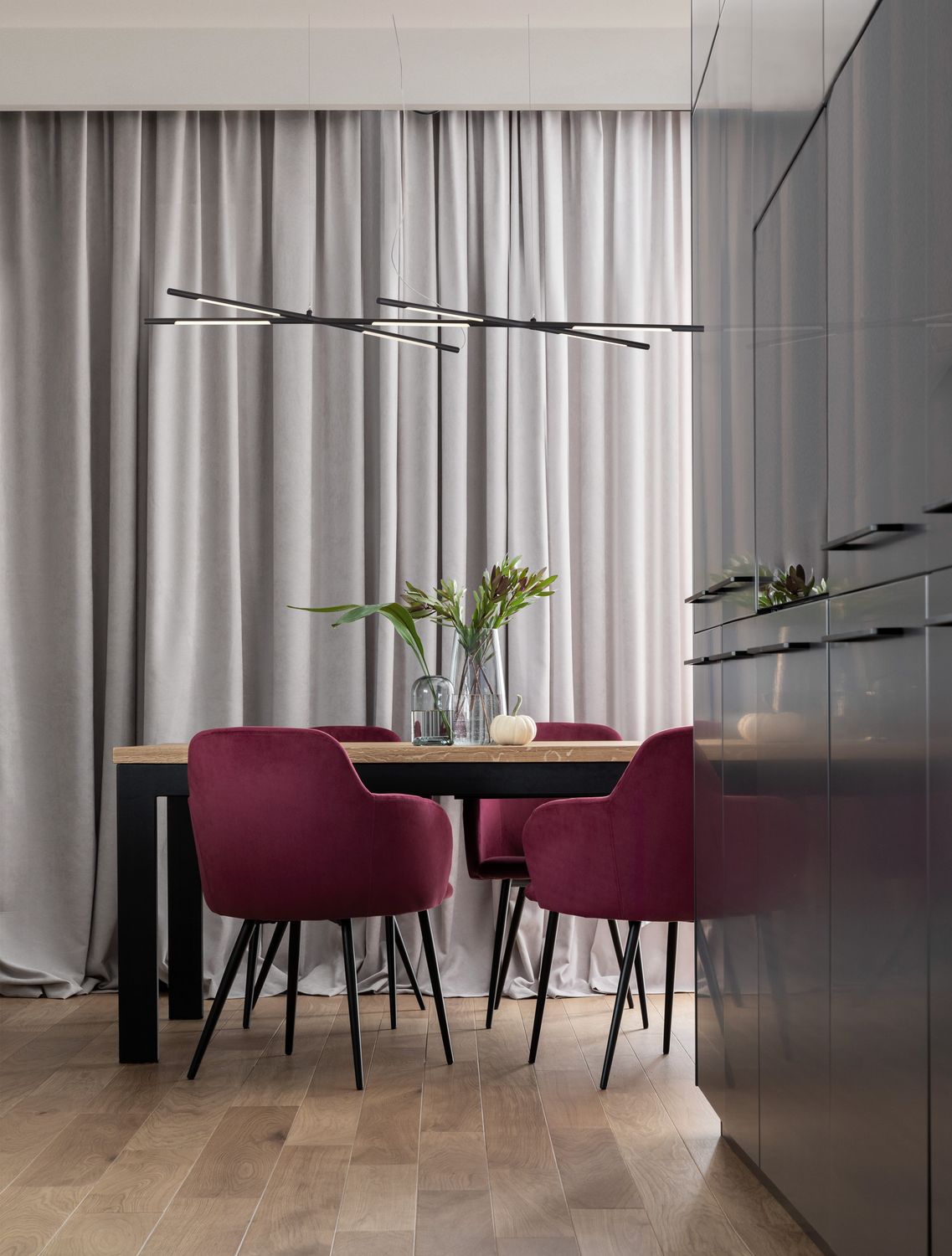 Suspension Raccio noire, H 200 cm (9695213)