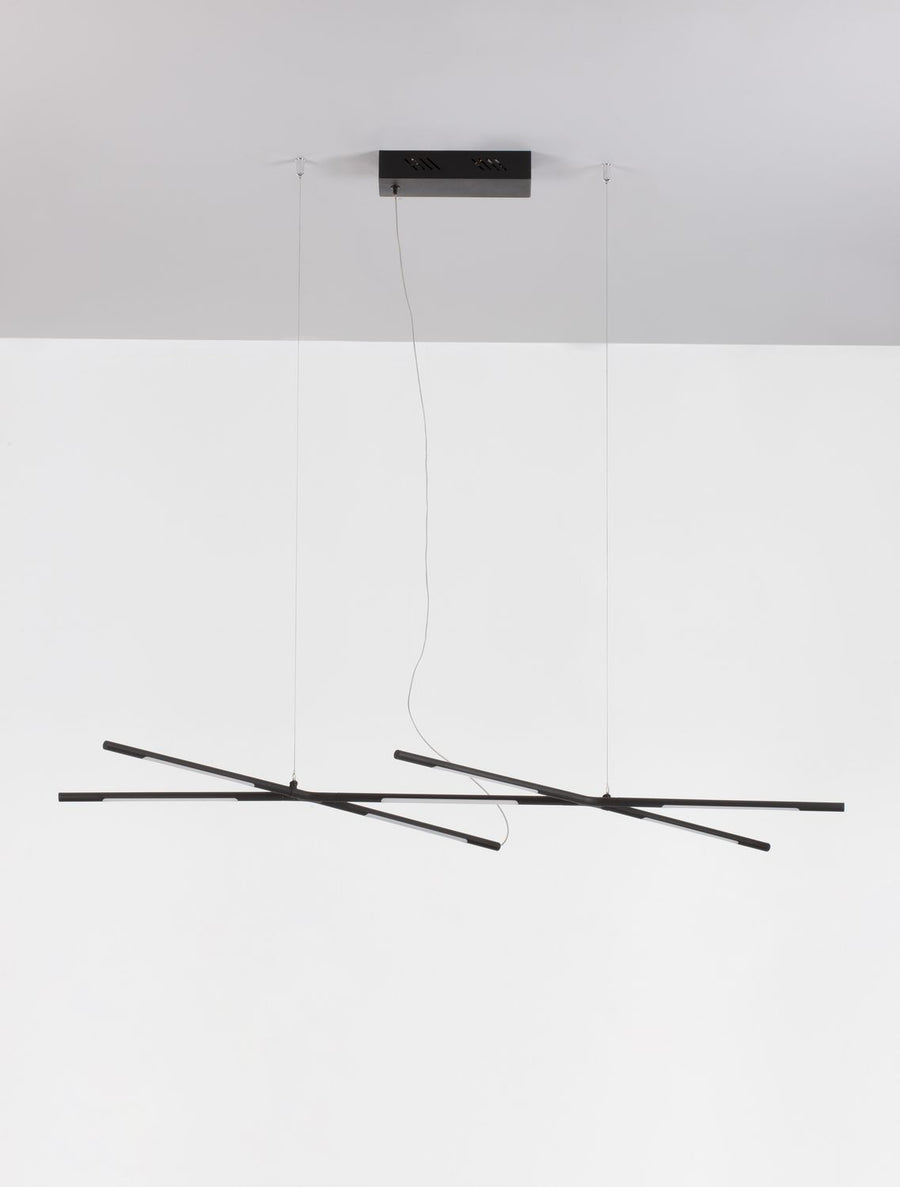 Suspension Raccio noire, H 200 cm (9695213)