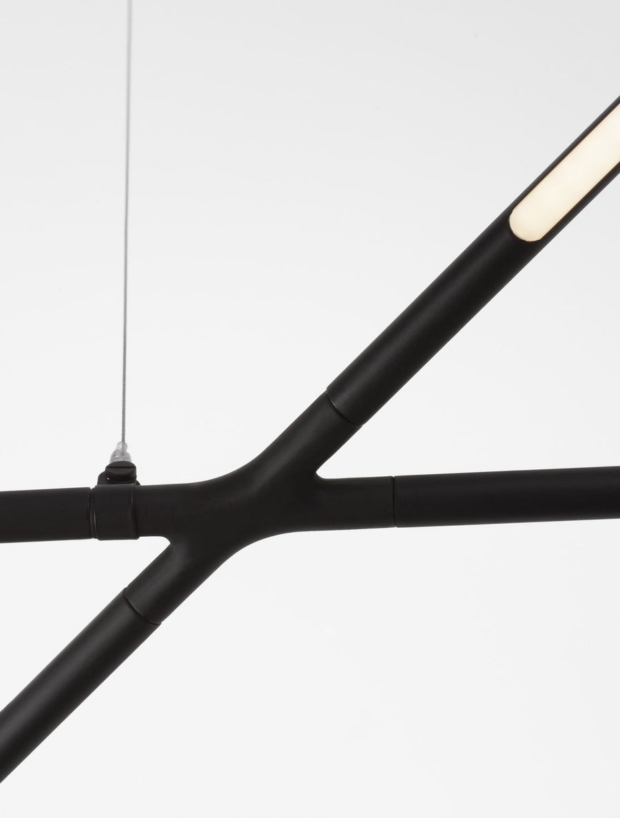 Suspension Raccio noire, H 200 cm (9695213)