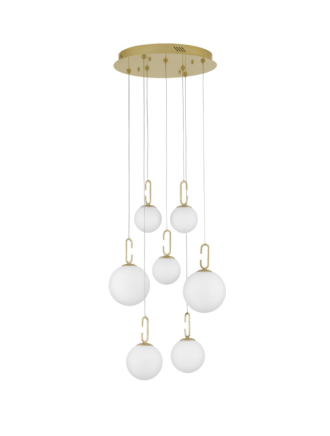 Suspension Hook dorée, verre, H 180 cm (9695221)