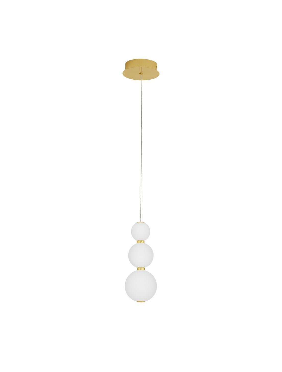 Suspension Perla dorée, verre, H 150 cm (9695301)