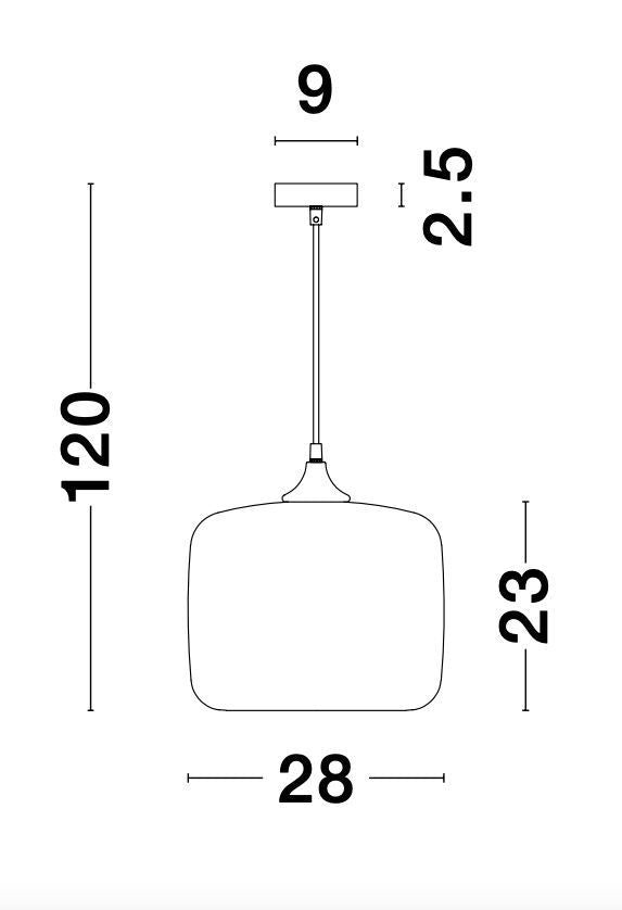 Suspension Savaz noire, verre (9726483)