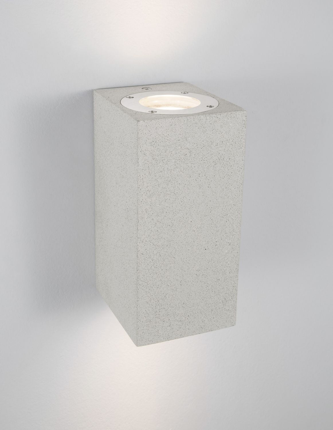 Applique extérieure Fuento blanche, H 18 cm