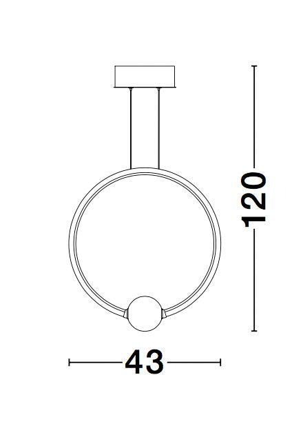 Suspension Celia noire, verre (9820605)