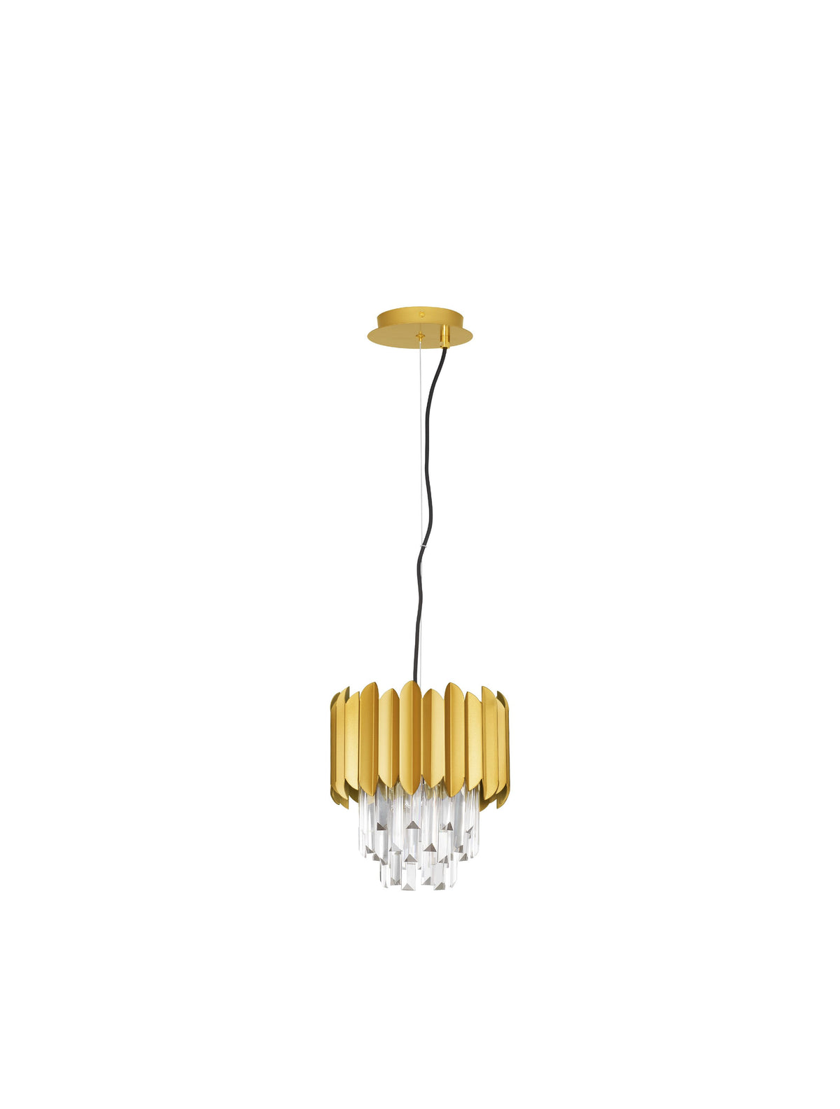 Suspension Magnolia dorée, cristal