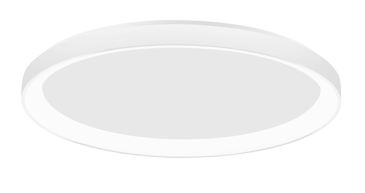 Produit isolé sur fond blanc, plafonnier rond vu de trois quarts