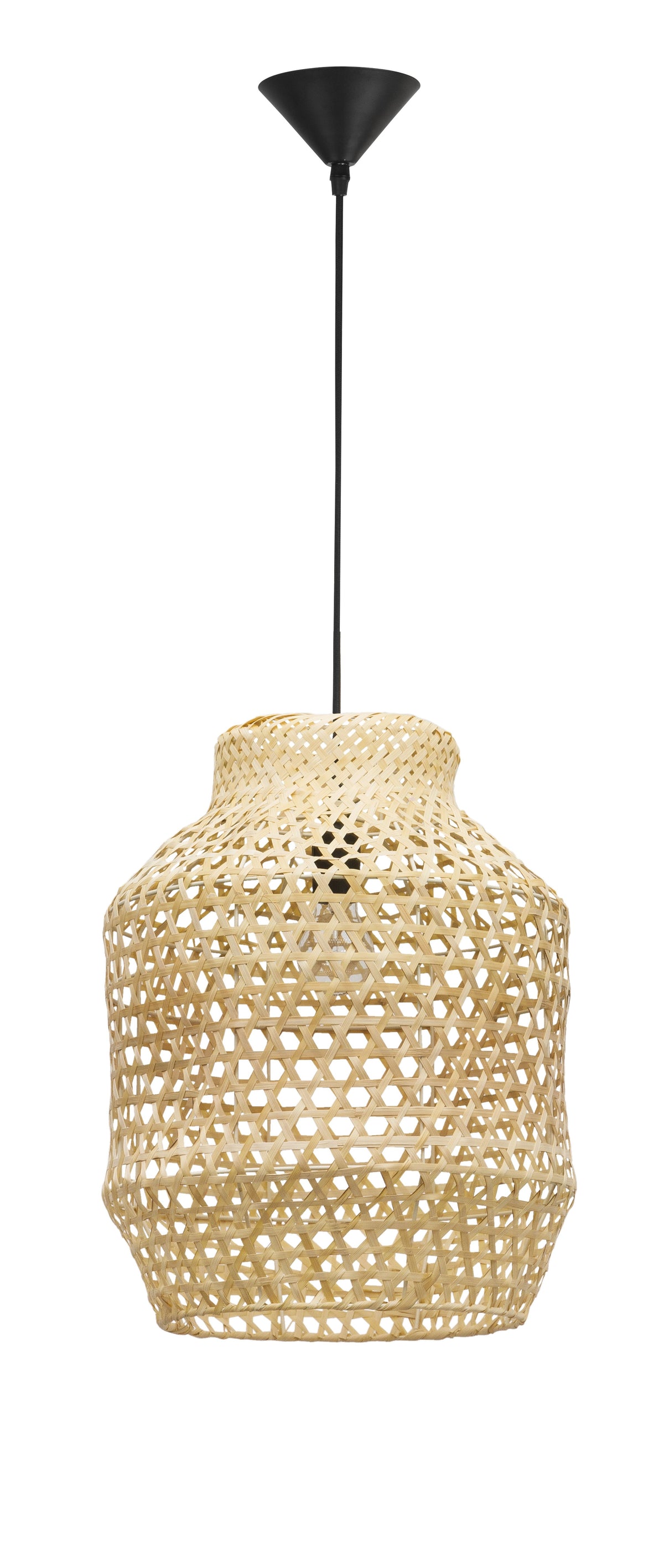 Suspension MIA beige, rotin, H 215 cm