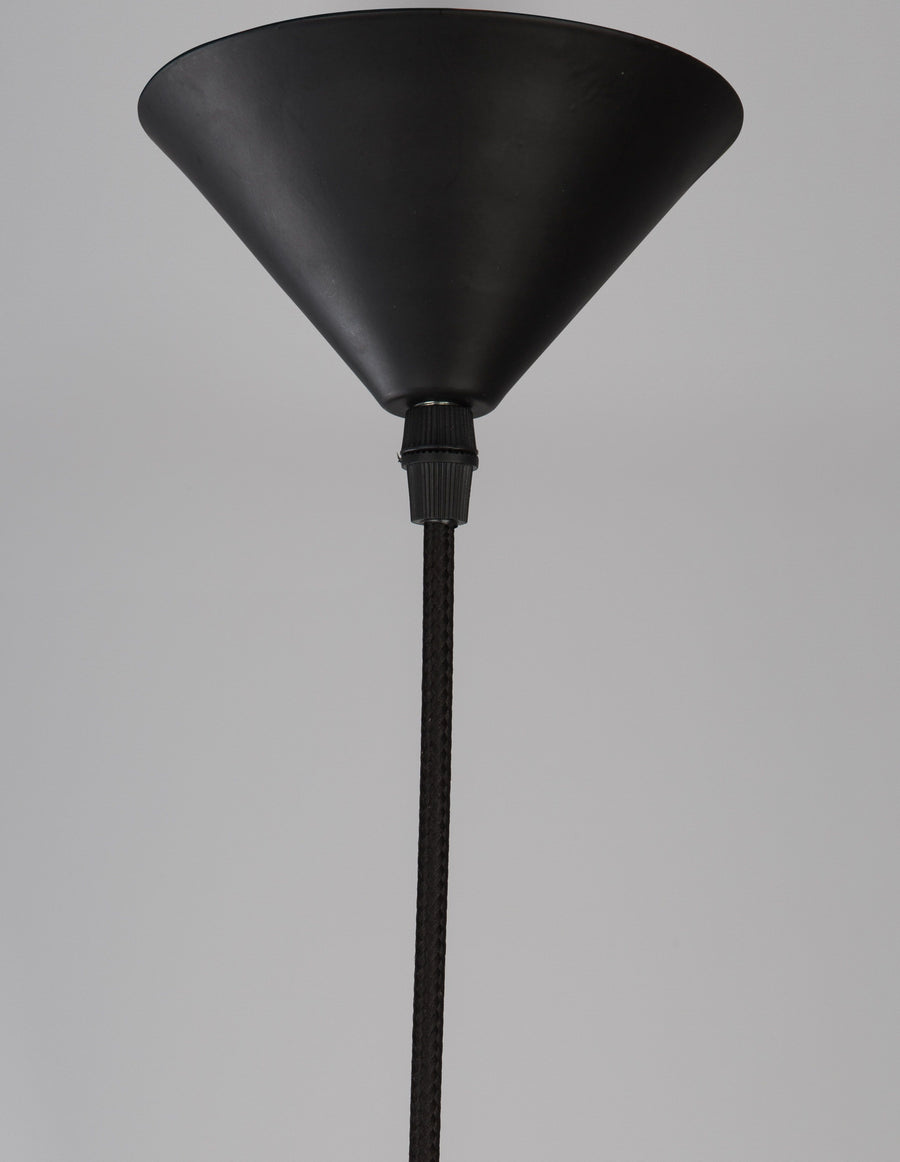Suspension Griffin noire, rotin