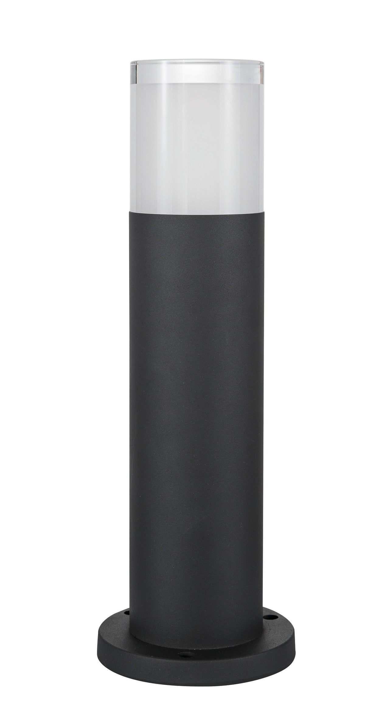 Produit de face sur fond blanc, montrant le corps noir et le diffuseur cylindrique.