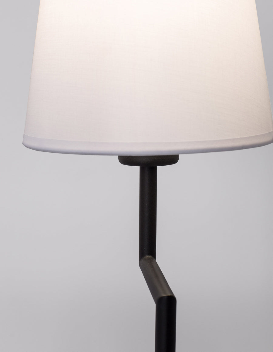 Lampe à poser Savona noire, tissu