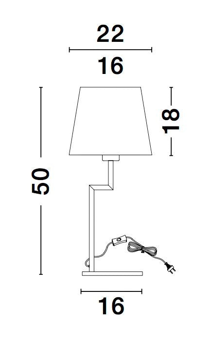 Lampe à poser Savona noire, tissu