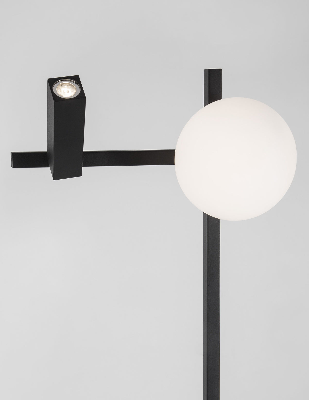 Lampadaire Joline noir, verre