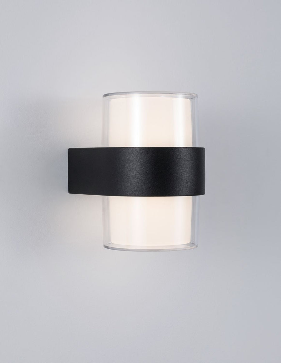 Applique extérieure Darf noire, H 13 cm