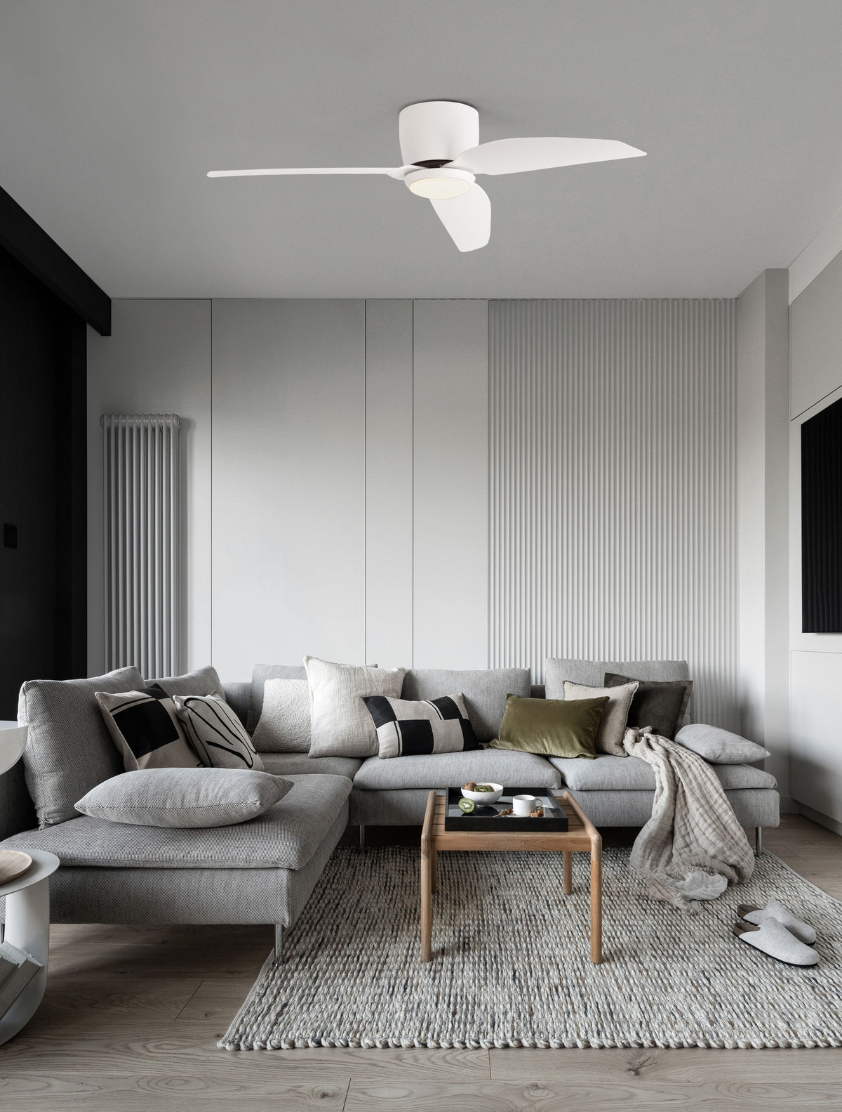 Ventilateur de plafond lumineux Volga blanc