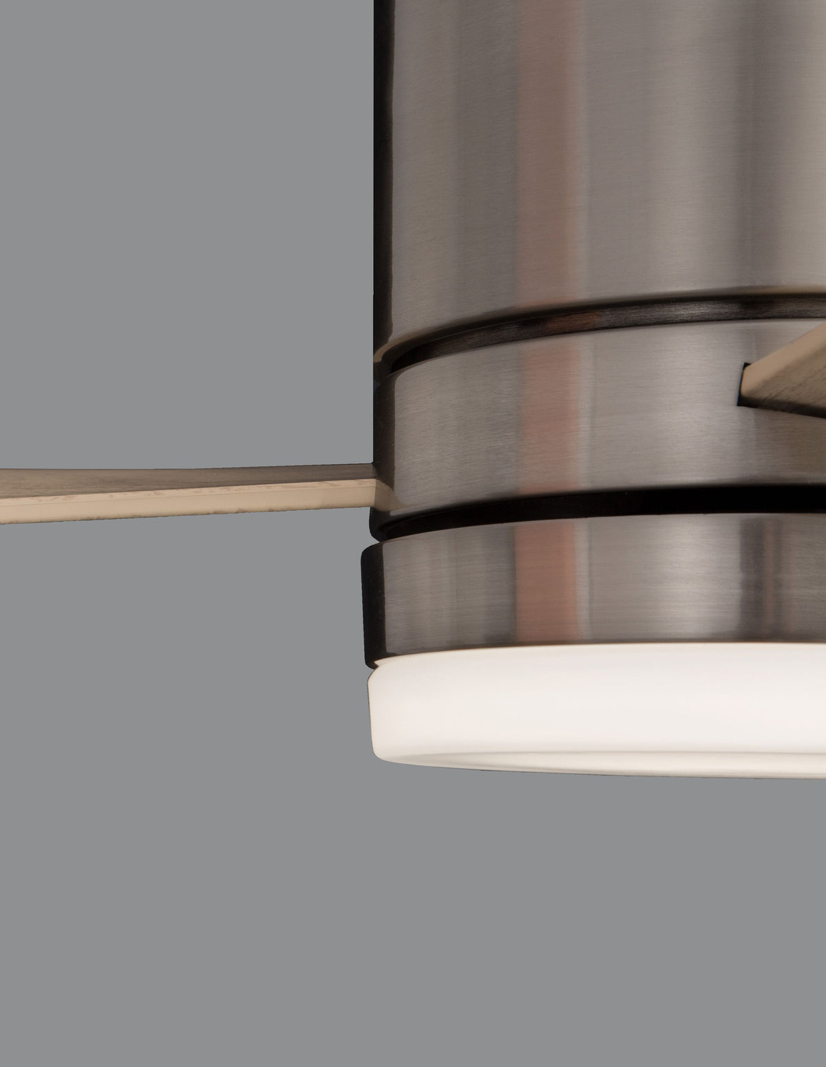 Ventilateur de plafond lumineux Satin nickel, verre