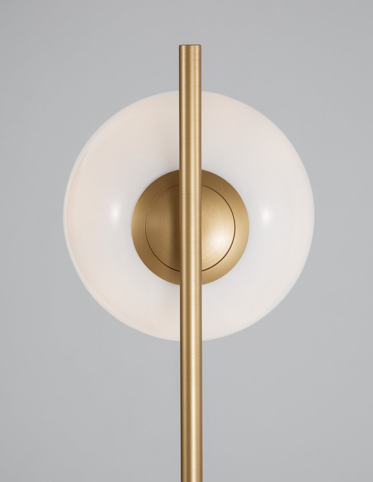 Lampadaire Cantona doré, verre