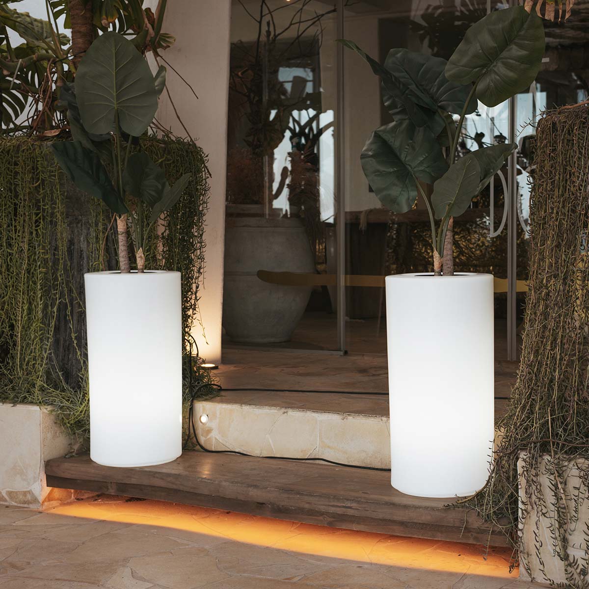 Jardinière lumineuse cylindrique Palma 70
