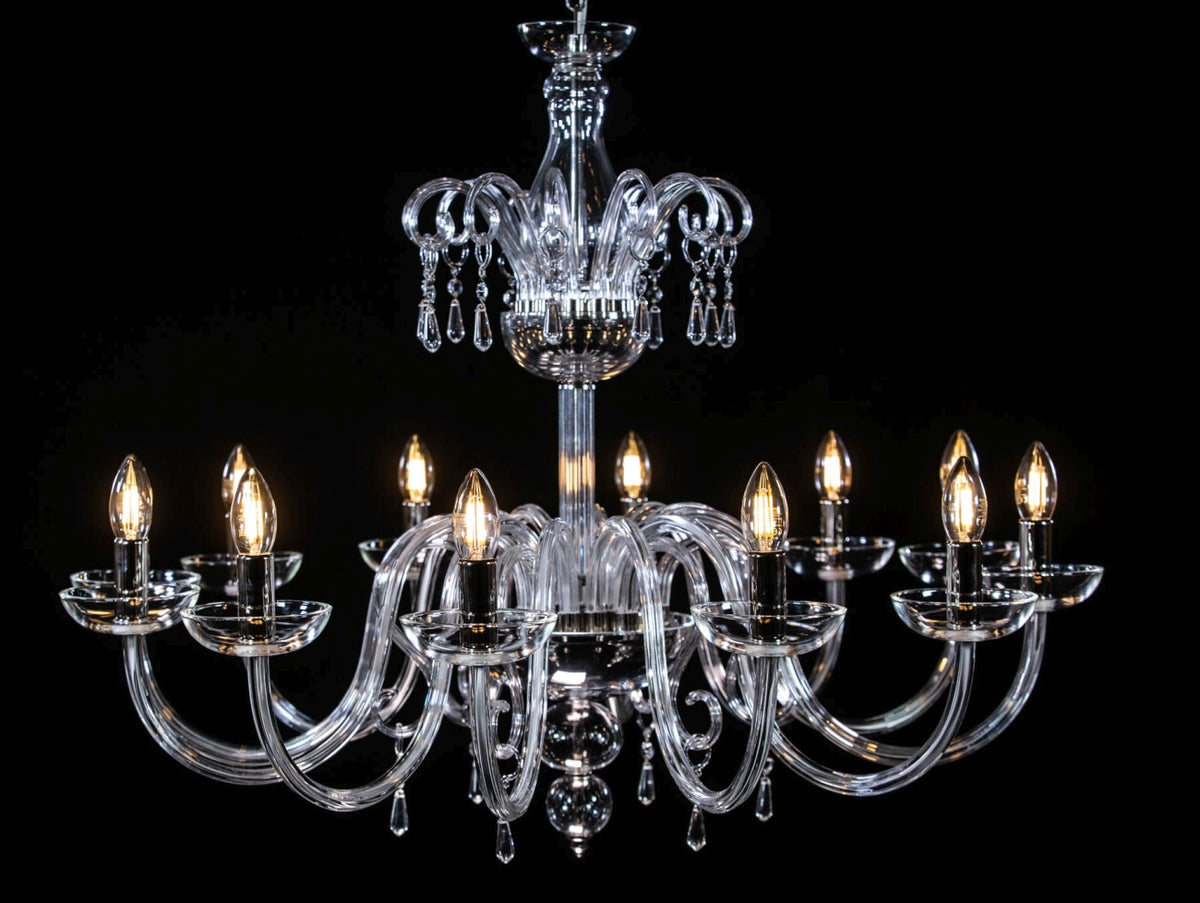 Lustre en verre transparent AL057