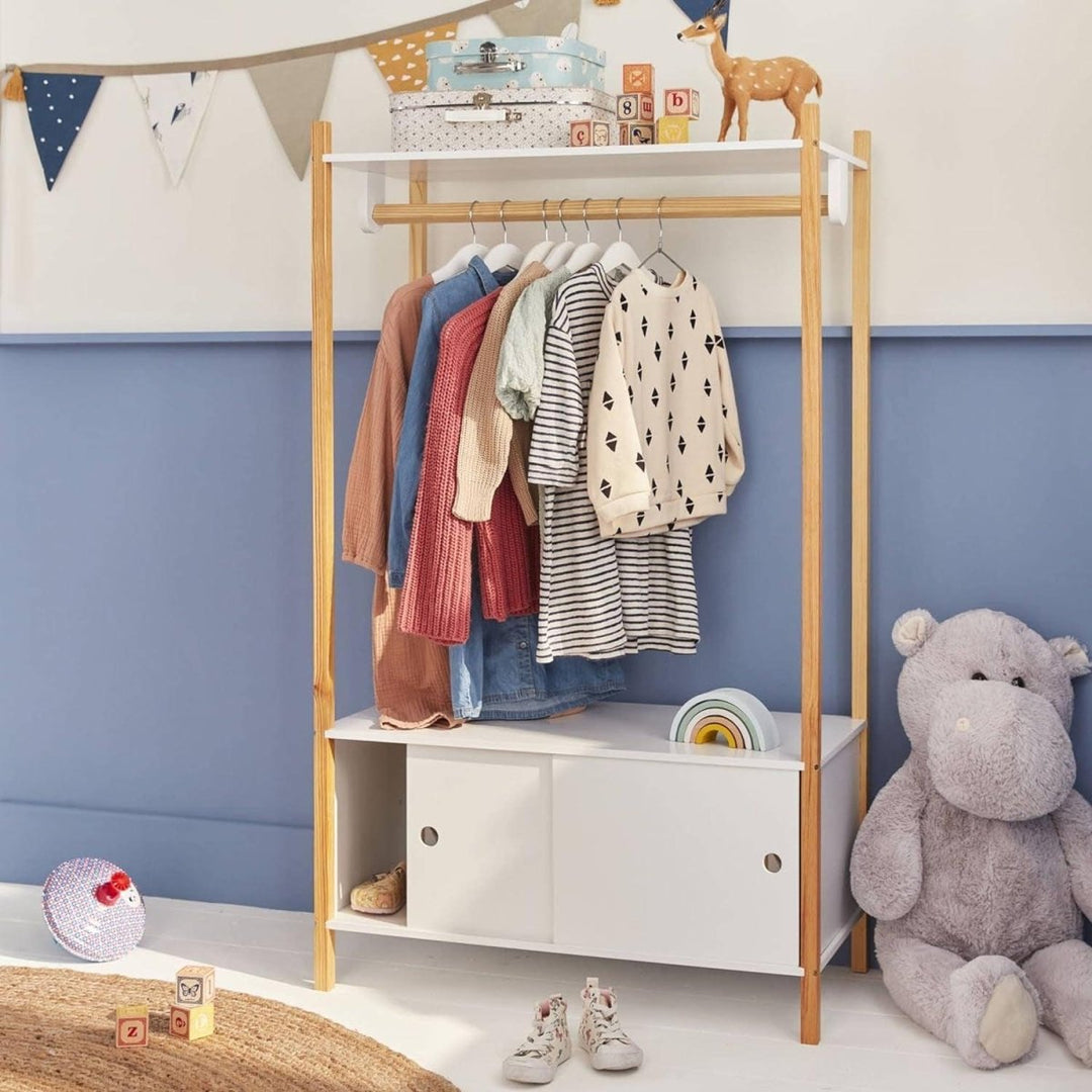 Penderie Enfants Pin Naturel | Yoko - Designix Dressing