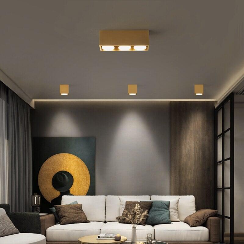 Petit Plafonnier Design | Zephyr Sky - Designix Plafonnier 1 Lumière | Or Blanc Chaud