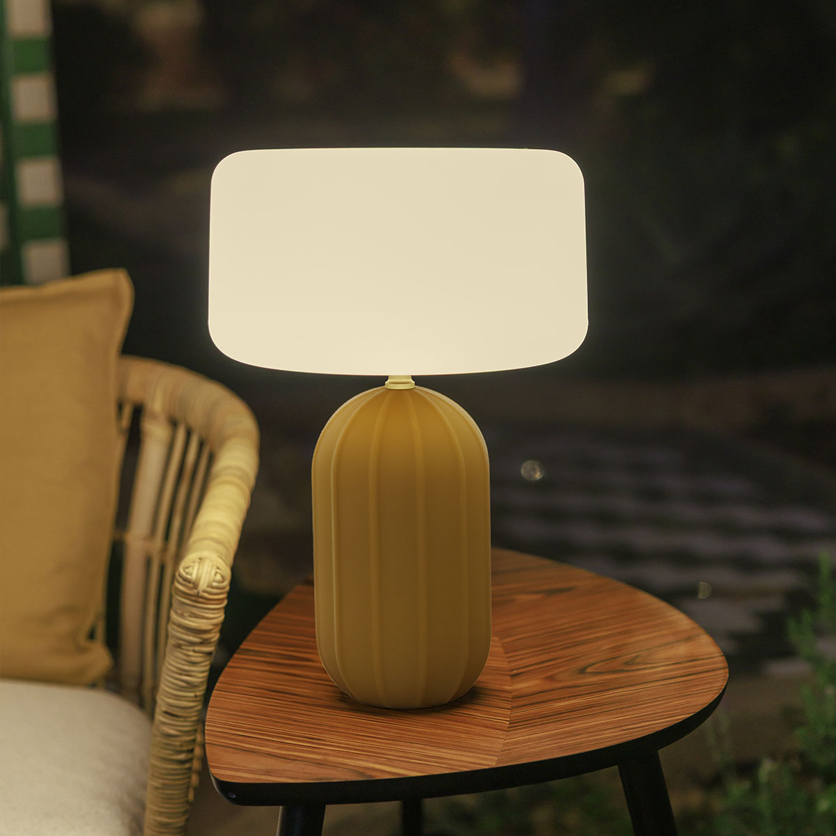 Lampe à poser solaire Phoebe 40, style Art déco