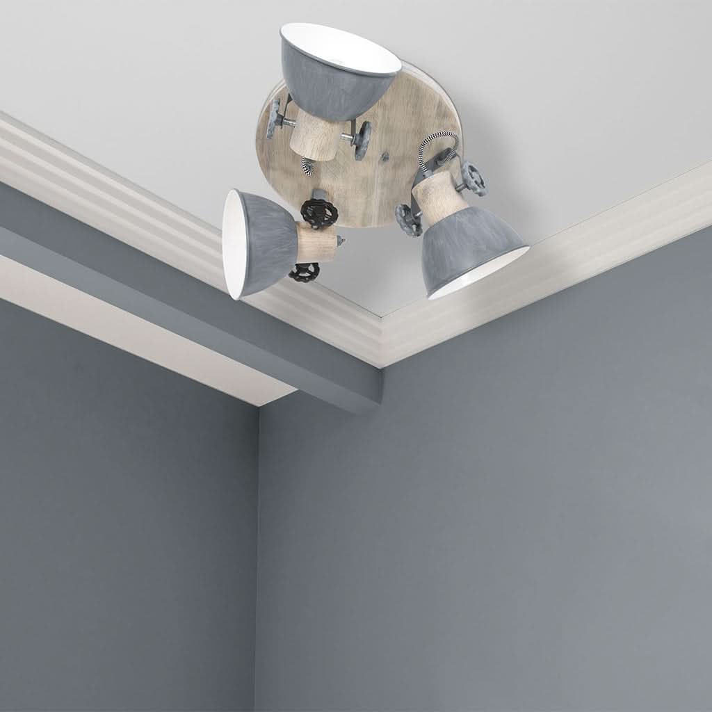 Plafonnier Bois Gris Gearwood | Designix - Plafonnier - https://designix.fr