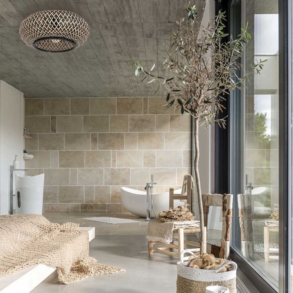 Plafonnier Maze 3129BE Noir-Marron | Designix - - https://designix.fr