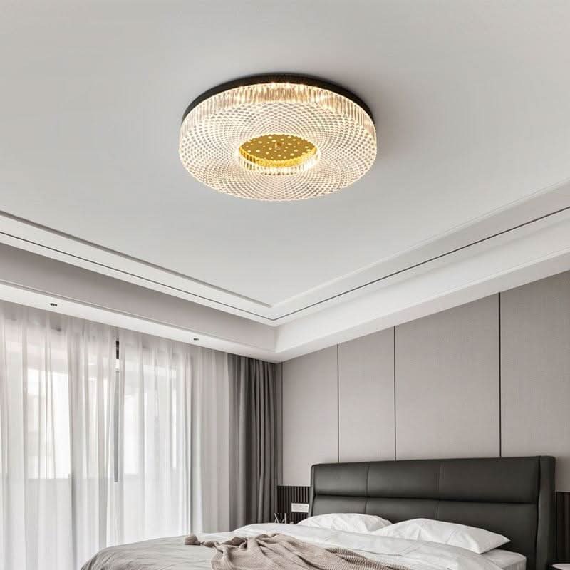 Plafonnier Cuivre Rond | Soirée Étoilée - Designix Plafonnier Doré | Diamètre 40cm