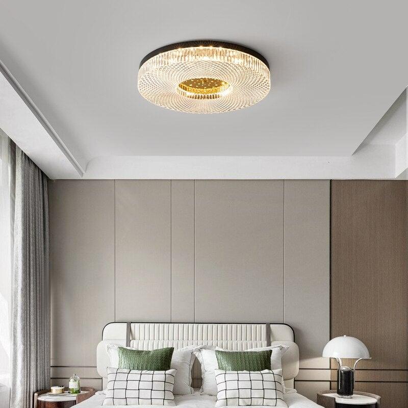 Plafonnier Cuivre Rond | Soirée Étoilée - Designix Plafonnier Doré | Diamètre 40cm