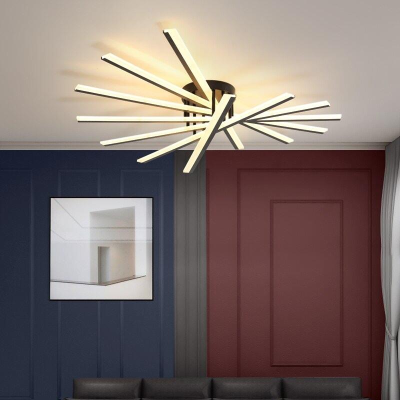 Plafonnier Design | Zénith Chic - Designix Plafonnier 3 Branches | Blanc Blanc Chaud