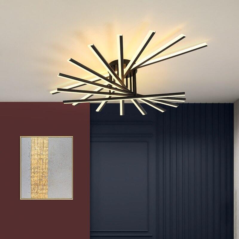 Plafonnier Design | Zénith Chic - Designix Plafonnier 3 Branches | Blanc Blanc Chaud