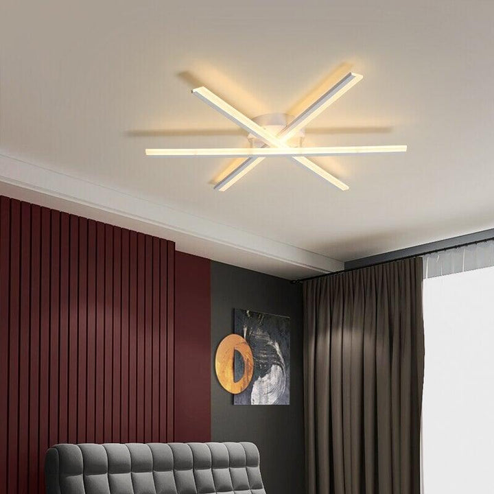 Plafonnier Design | Zénith Chic - Designix Plafonnier 3 Branches | Blanc Blanc Chaud