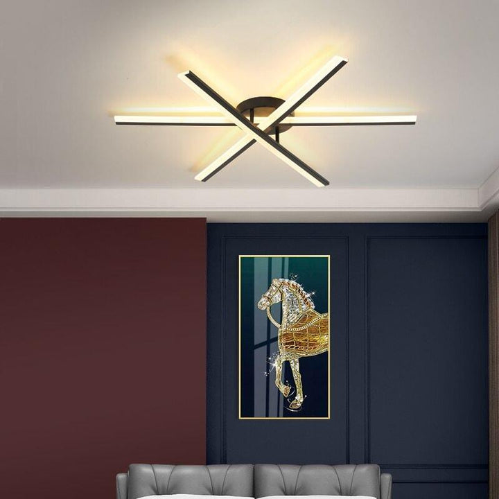 Plafonnier Design | Zénith Chic - Designix Plafonnier 3 Branches | Blanc Blanc Chaud